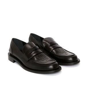 JW Anderson Anchor Logo Loafers in Black Leather Size 42 New in Box w/Dust Bag